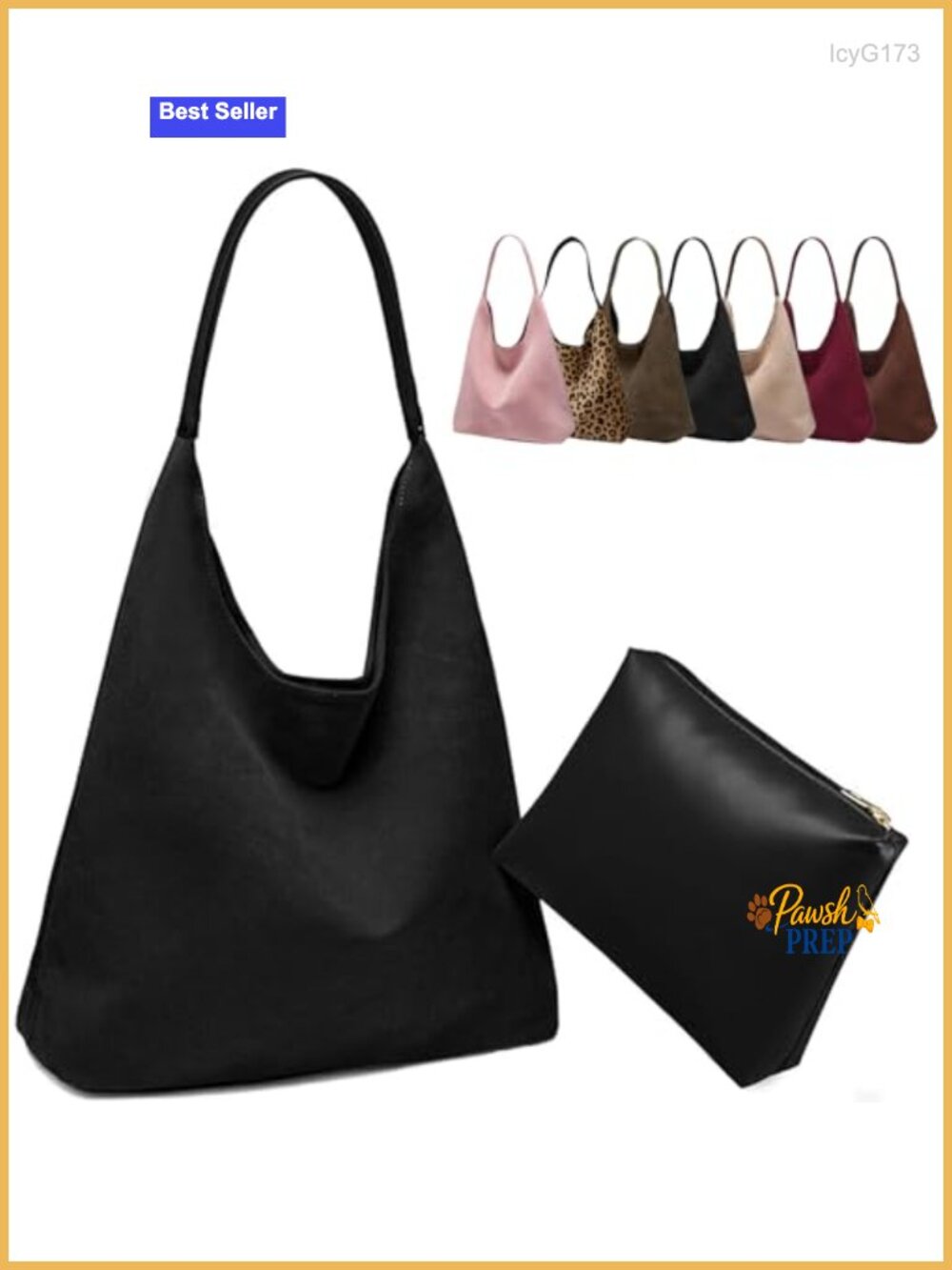 Large Slouchy Faux Suede Work Tote Bag for Women Boho Handbag